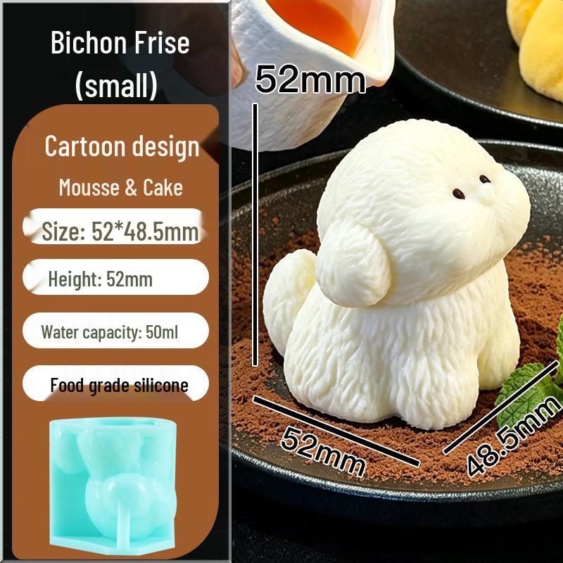 In-Stock Silicone Sheep Mousse Mold - 3D Cartoon, Food-Grade, Cute & Creative Design