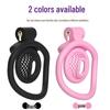 Men's Honeycomb Chastity Cage: Femboy Lock, Plastic Restraint Ring, Slave Training Accessory.