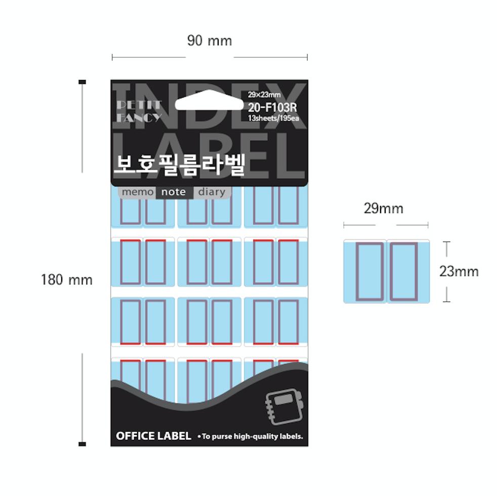 Petit Fancy Schutzfolie für Index-Etiketten (je 10 Stück) Index-Etiketten/Kategorie-Etiketten/Büro-Etiketten/Anhänger-Aufkleber/Markierungswerkzeuge – 42 Optionen