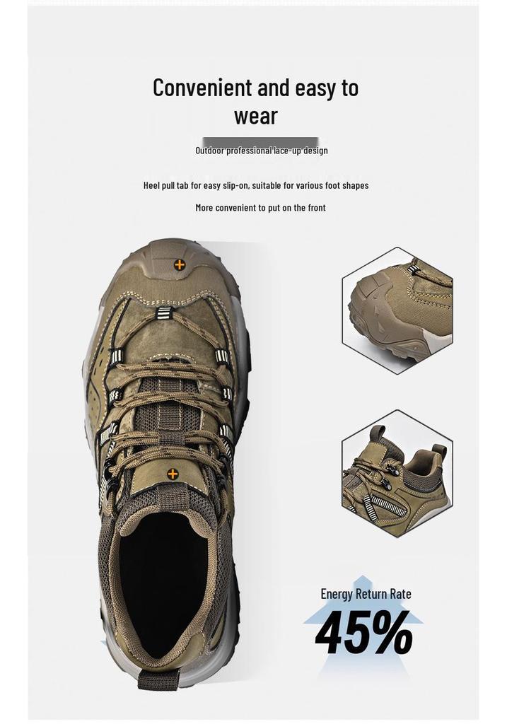 Men's Cross-Border Tactical Hiking Boots - Spring/Autumn Breathable, Wear-Resistant, Lightweight Casual Mountaineering Shoes