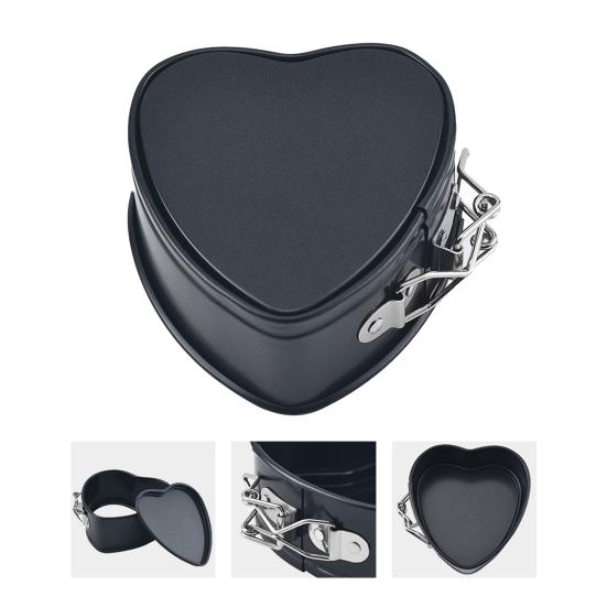 4Inch Heart Shape Baking Tray Removable Bottom Stainless Steel Toast Loaf Baking Mold Cooking Gadget