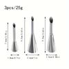 1 Pc 3 Pcs 4 Pcs 304 Stainless Steel Cream Puff Nozzles Pastry Tips for Cake Cupcake Decorating Piping Baking Tool Large Medium Small