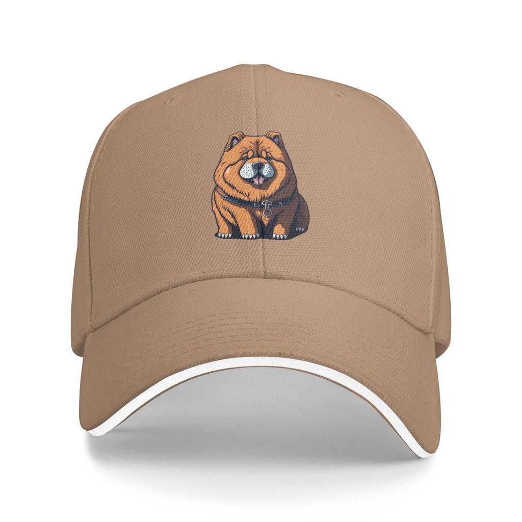 Chow Chow Adorable Brown Puppy Baseball Caps Snapback Baseball Hats Breathable Casual Casquette Outdoor Unisex