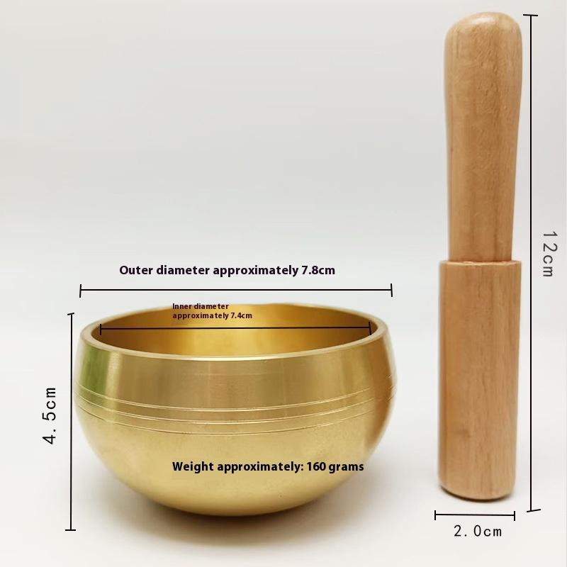 Messing Sangskål Sanskrit Yoga Meditasjon For Lyd Håndlaget Helbredelse Stresslindring Buddha Mindfulness Instrument