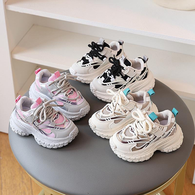 Spring and Autumn Children's Shoes, Boys' Dad Shoes, Breathable Mesh Shoes, Girls' Baby Shoes, Fashionable Trendy Tire-soled Toddler Shoes