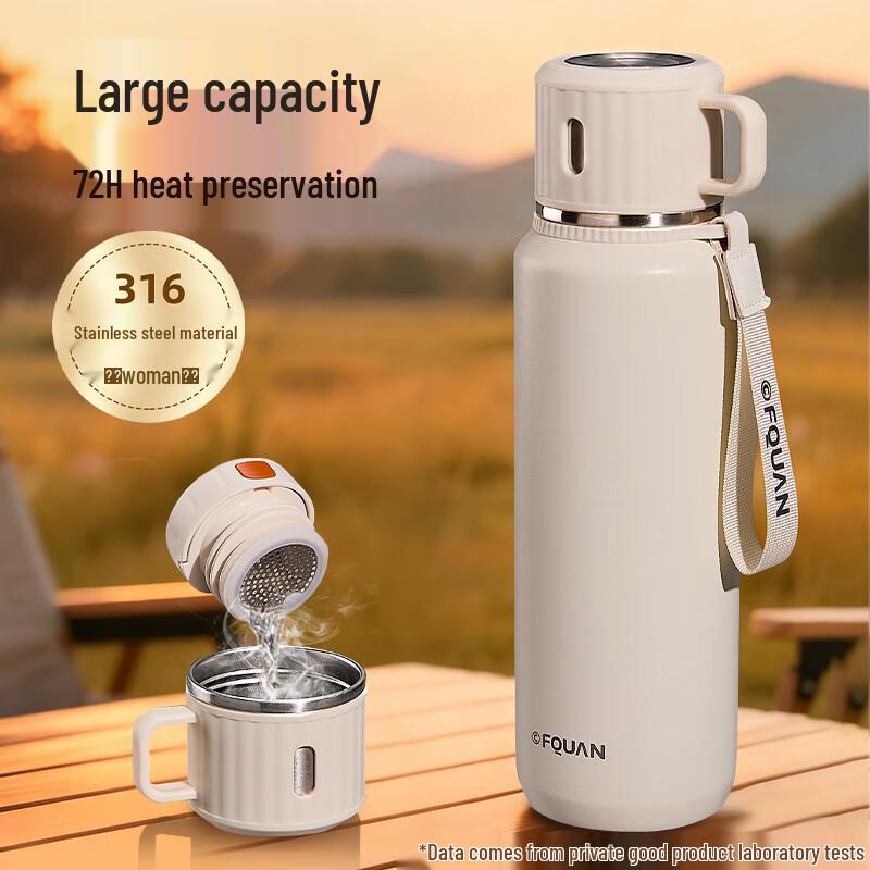 Portable 316 Stainless Steel Thermal Water Bottle 1000ml