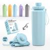 Silicone Sports Kettle Portable Anti-drop High Temperature Foldable Food Grade Silicone Water Cup