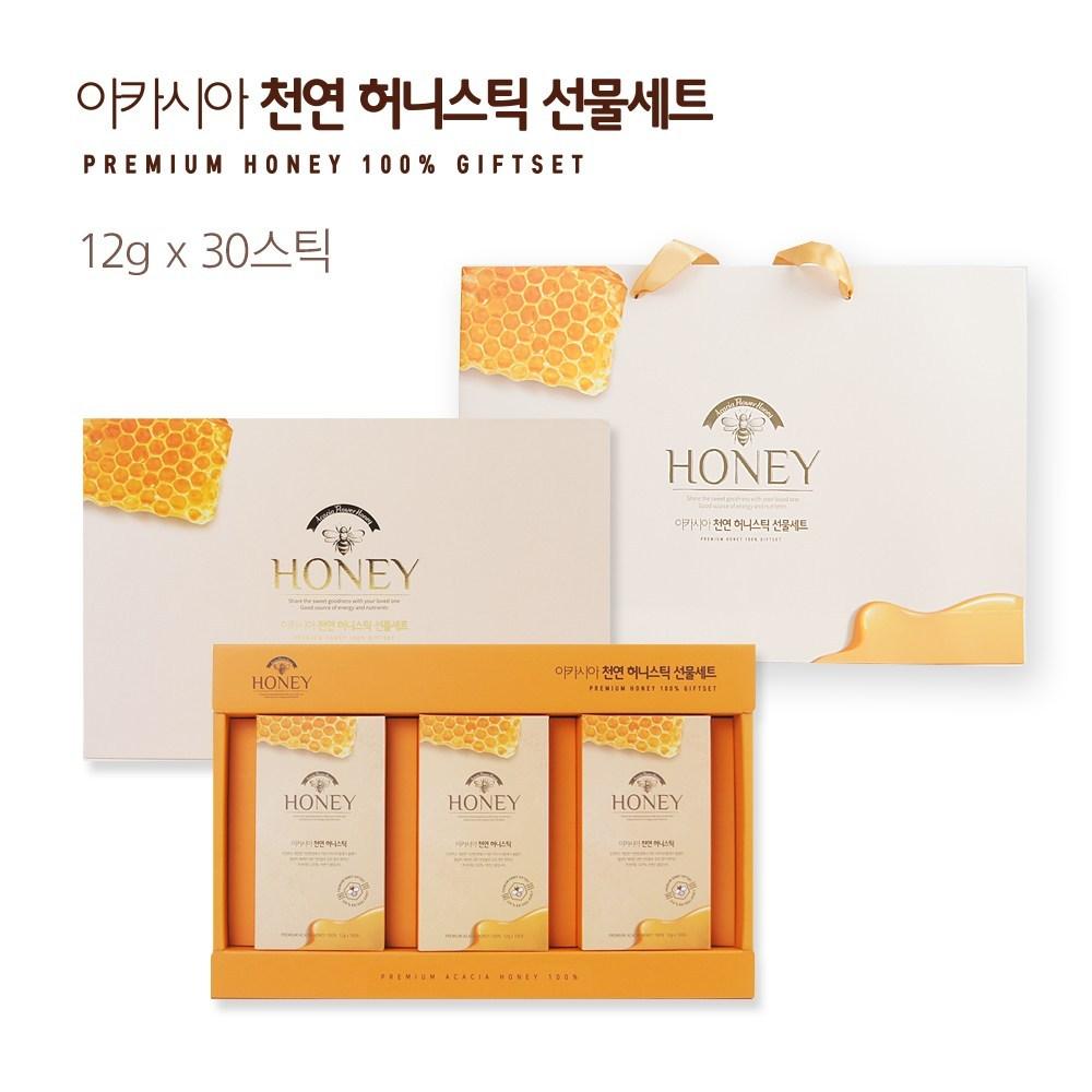 Acacia Natural Honey Sticks 12g x 30 pcs Honey Stick Gift Set 1 pcs