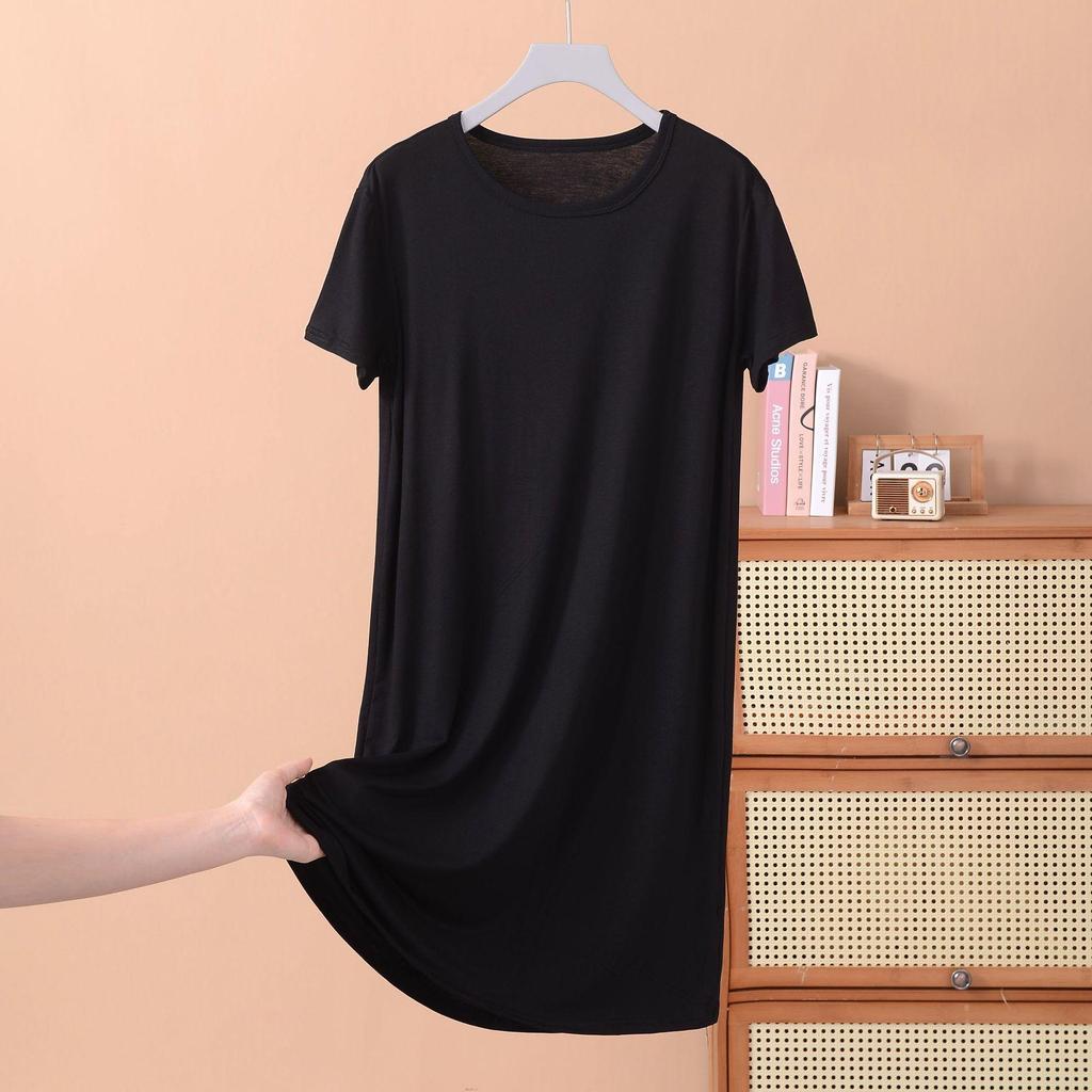 Damen L-8XL Nachtwäsche Nachthemden Lässiges Kurzarm Nachthemd Große Größen Sommer Nachthemd Damen Schlafbekleidung Hemd