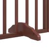 9 Panel Dog Gate with Door Foldable Brown 450 cm Poplar Wood