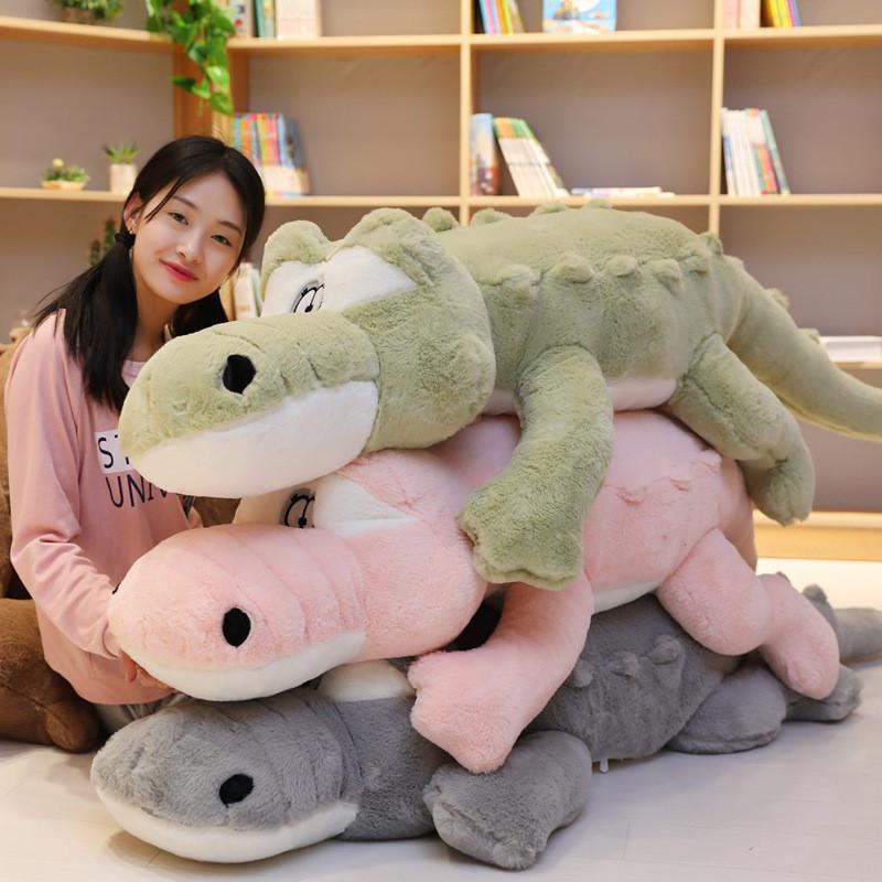 Plush Crocodile Toy Cartoon Animal Doll Long Pillow Children Holiday Gift Doll