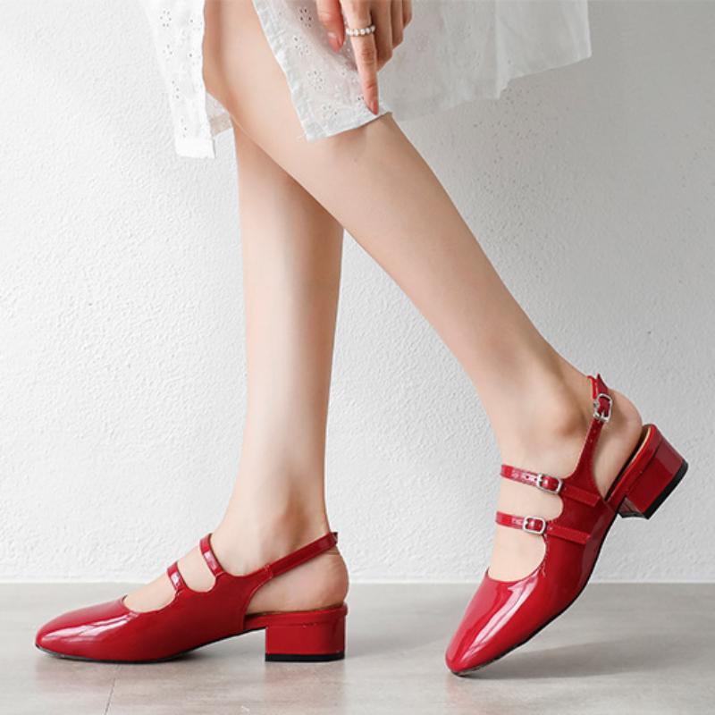 Fashion Mary Jane Platform Sandals Shallow Mouth Thick Heel 2024 New Fashion Casual Simple All-match Hollow Out Womens Shoes Summertime