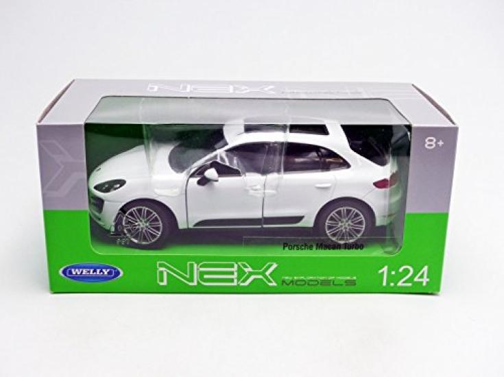 WELLY Porsche Macan Turbo White Diecast Miniature Car Finished Model 24047W WT 1/24 /