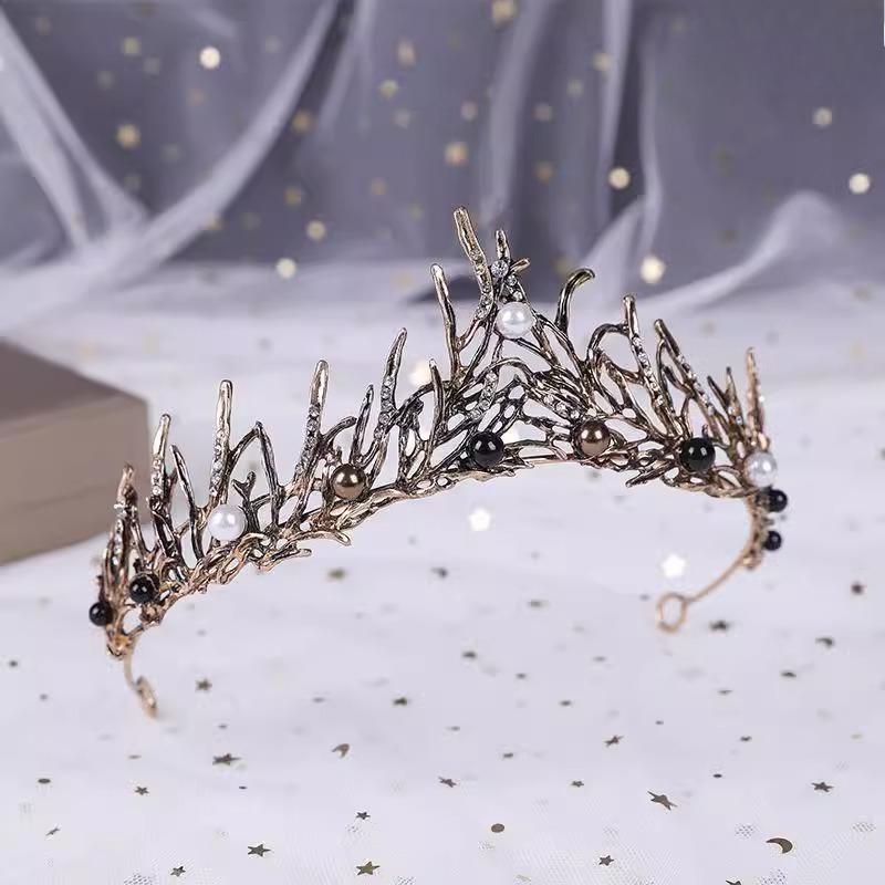 

Bridal Knot Black Halloween Crown Wedding Photo Tiara Dinner Hair Accessories Photo Shoot Costume Photo Crown Wedding Accessories