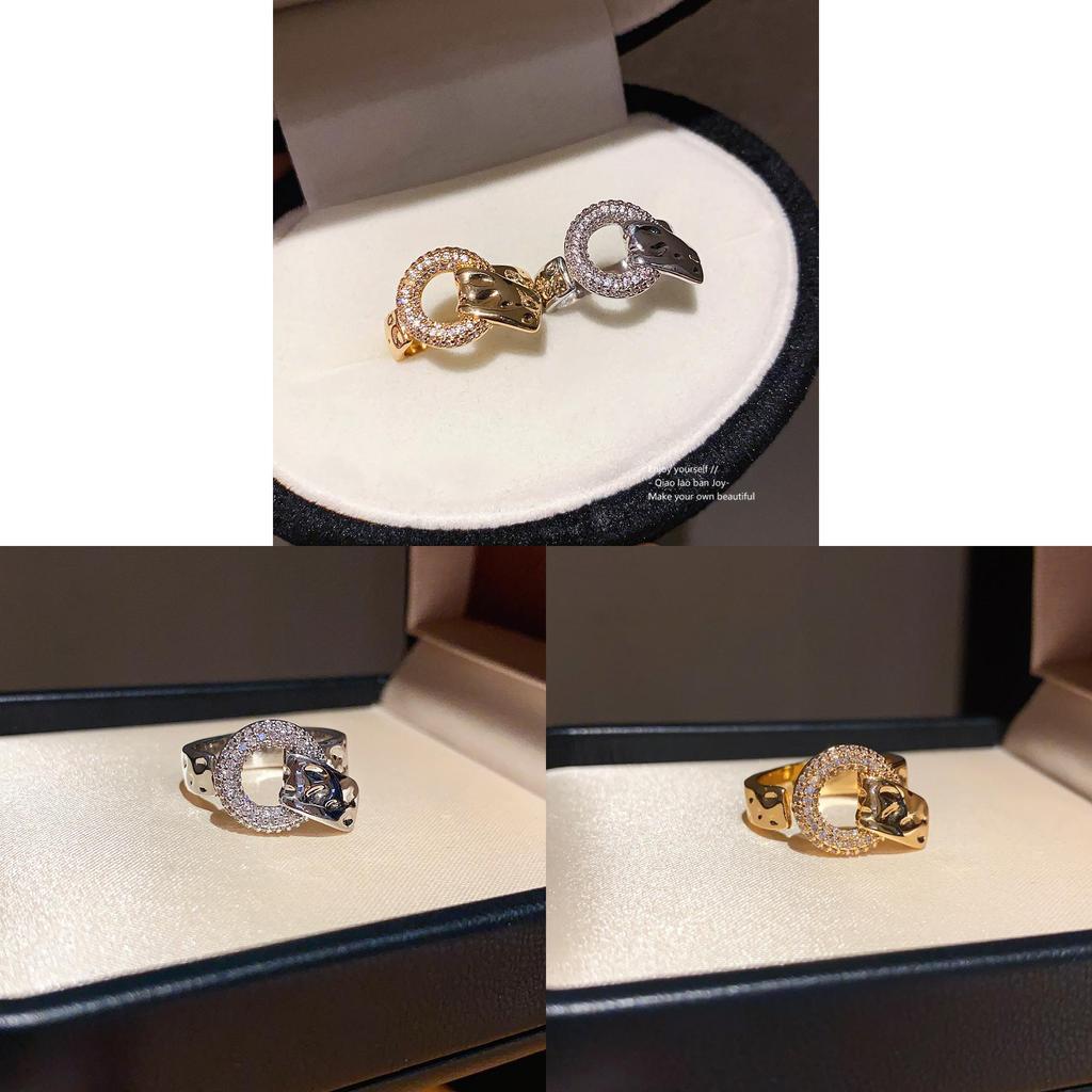 Minimalist Geometric Open Ring For Women With Copper Zirconium And Elegant Design