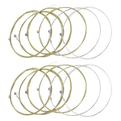 12 Pieces A107 Folk Guitar Strings Acoustic Brass Electric Guitars Wire Crisp Sound Musical Instrument Accessories