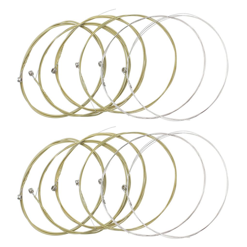 

12 Pieces A107 Folk Guitar Strings Acoustic Brass Electric Guitars Wire Crisp Sound Musical Instrument Accessories
