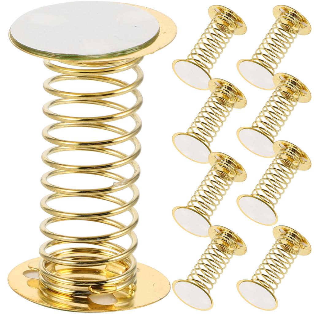10Pcs Spring Base Double Sided Adhesive Strong Hold Wobble Springs for DIY Crafts Dashboard Mount Shaking Head Spring