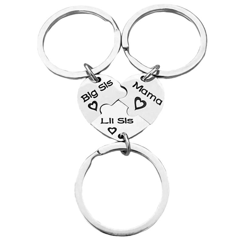 

1 Set Heart Design Valentine s Day Pendant Delivering Love Key Ring Family Gifts Bag Charm Cute Silver