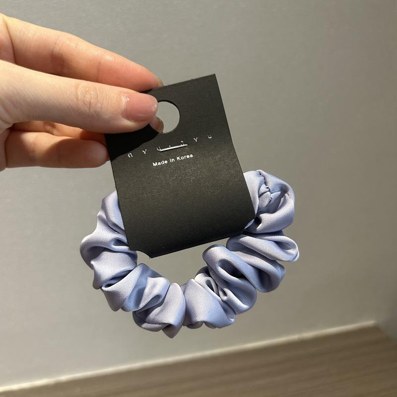 Korean Satin Silk Elastic Hair Tie - Chic, French Style Solid Color Band