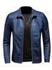 Men's Casual Jacket Stand Collar Motorcycle TOP -  Breathable, Durable Fabric - For Everyday Wear & Outdoor Activities - Ideal Gift for Men