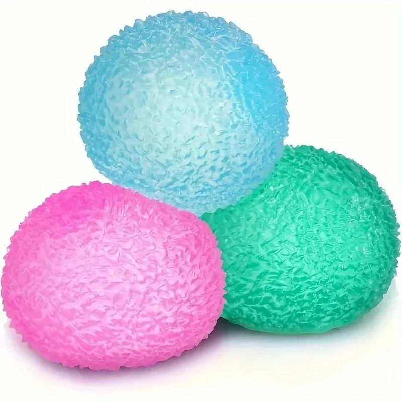 Multicolor Squishy Stress Balls for Kids & Adults - Soft Textured Sensory Fidget Toys, Anti-Anxiety Squeeze Ice Ball Gift