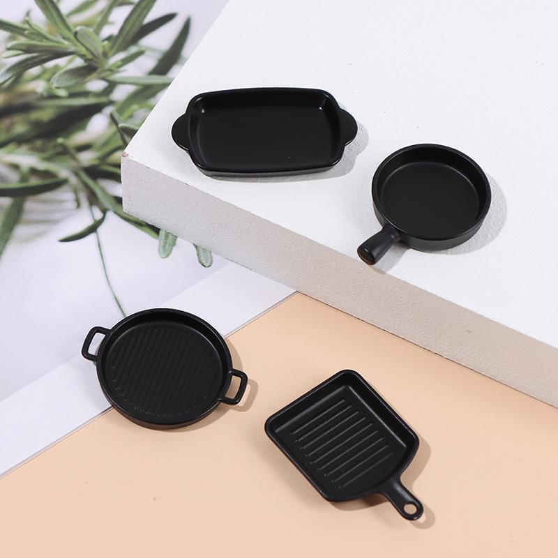 Casa Papusii Tava Neagra Tava De Coc Tava Friptura Model De Decorare De Simulare De Bucatarie In Miniatura