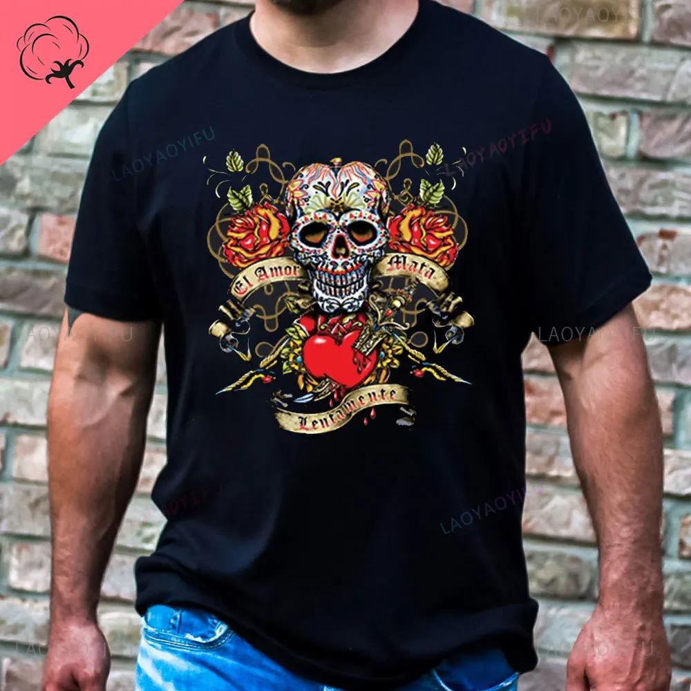 Dia De Los Muertos Skeleton Ride Dinosaur Boy Unisexs Mexican Party Tshirt  Unisex Women Clothing Graphic T Shirts Cotton Tee Tops