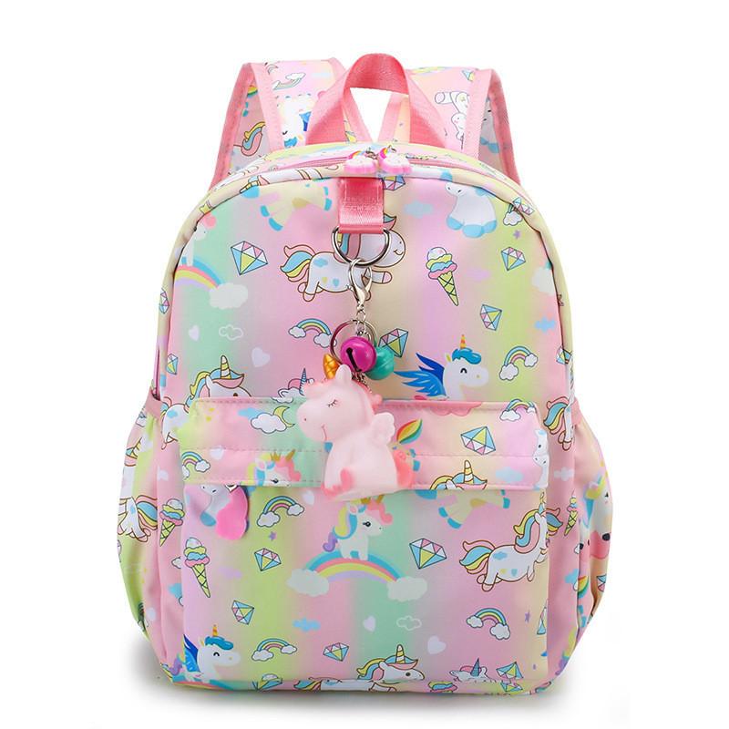 Cute Cartoon Pattern Cotton Canvas Princess Backpack For Teenage Girls Outing School Bag
