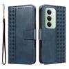For Xiaomi Redmi 15 4G (EU) (171mm) Leather Case Wallet Stand Grids Imprinted Phone Cover with Strap