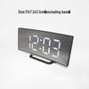 Creative Curved Surface LED Mirror Clock with Large Display and Silent Alarm