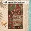 Quilt Theme Soft Beach Towel Personalized Custom Name Text Towel Portable for Beach Pool Travel
