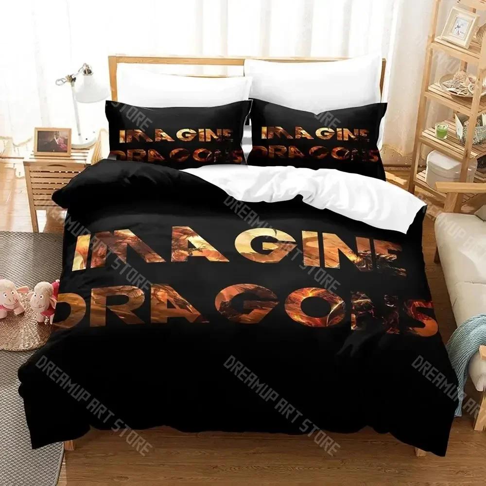 Set da letto Imagine Dragons Singolo Gemello Matrimoniale Queen King Size Set da letto Aldult Bambino Camera da letto Set Copripiumino Set Lenzuola Stampa 3D