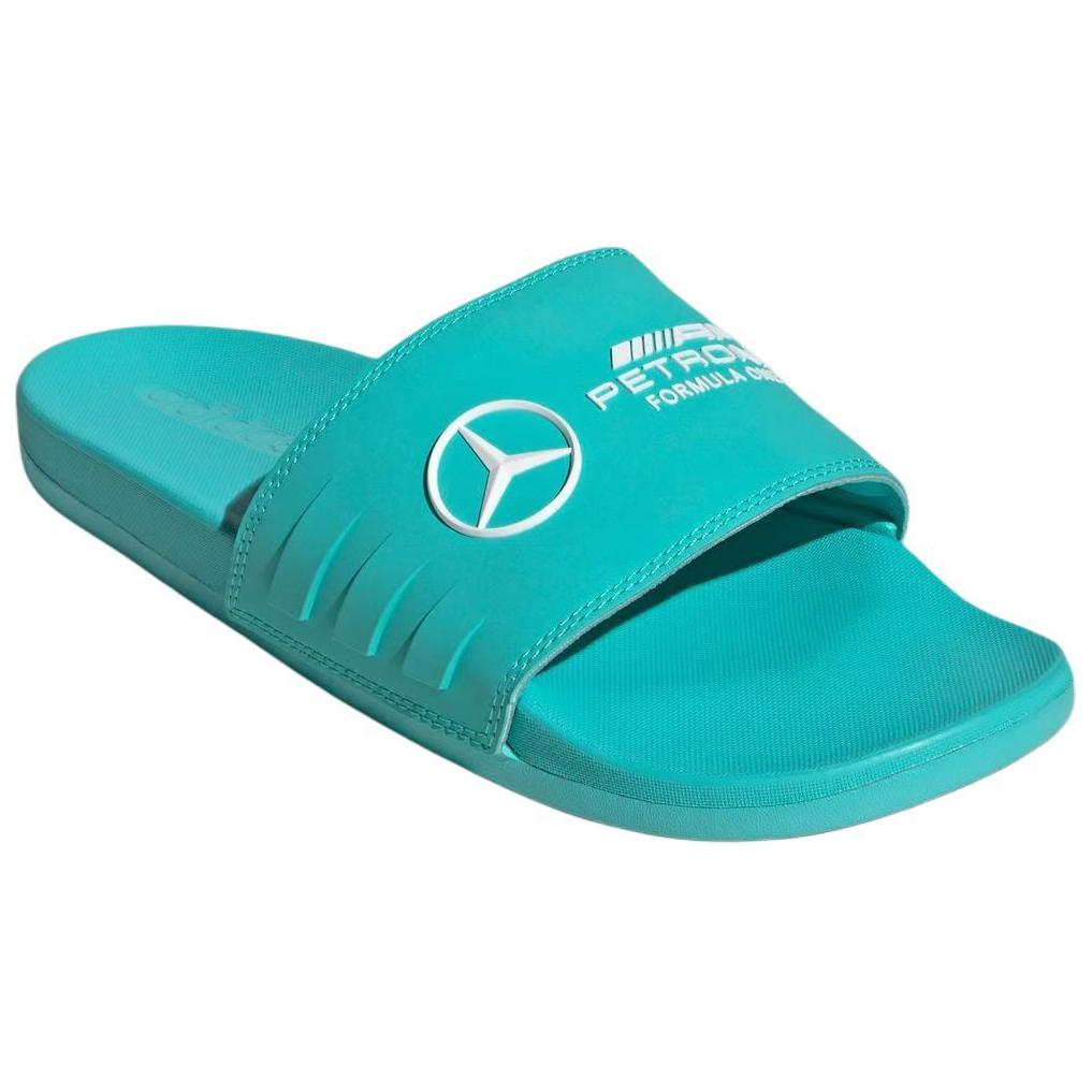New Adidas Adilette Comfort Slides Mercedes AMG Petronas Formula One Team Semi Mint Rush JR1071
