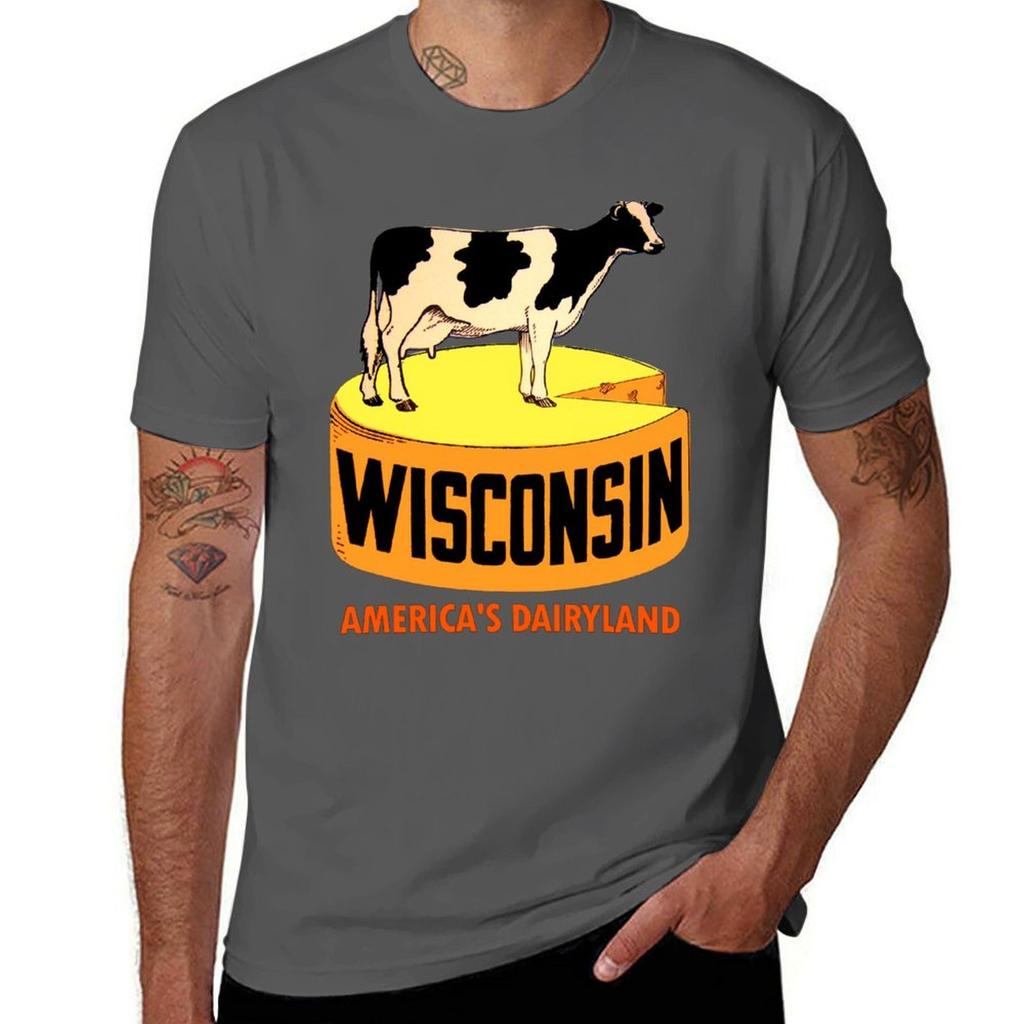 Wisconsin State Vintage Travel Decal TShirt man t shirts for men casual t shirt personalised TShirt