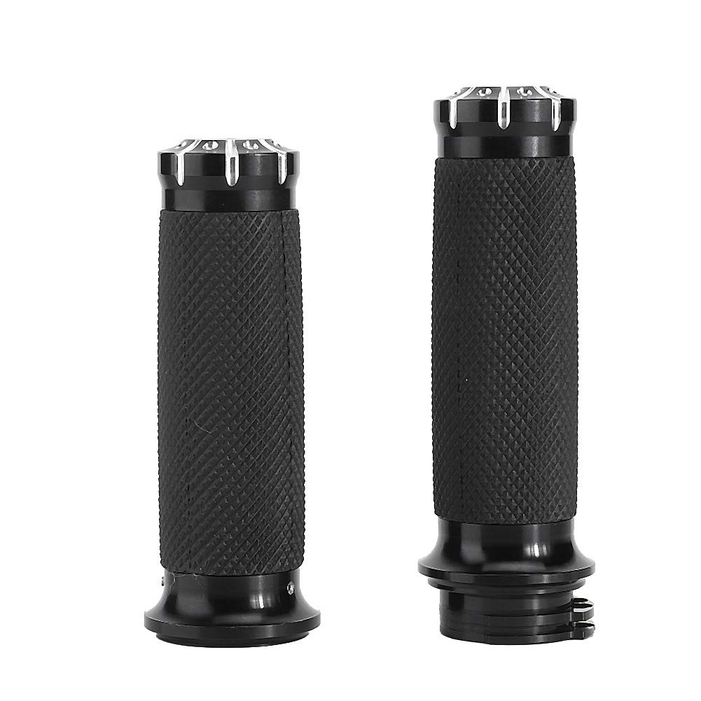 Motorcycle Handlebar Grips, Bike Handlebar Grips, 1.0 inches (25 mm), 2 Pcs/Set, Aluminum Alloy