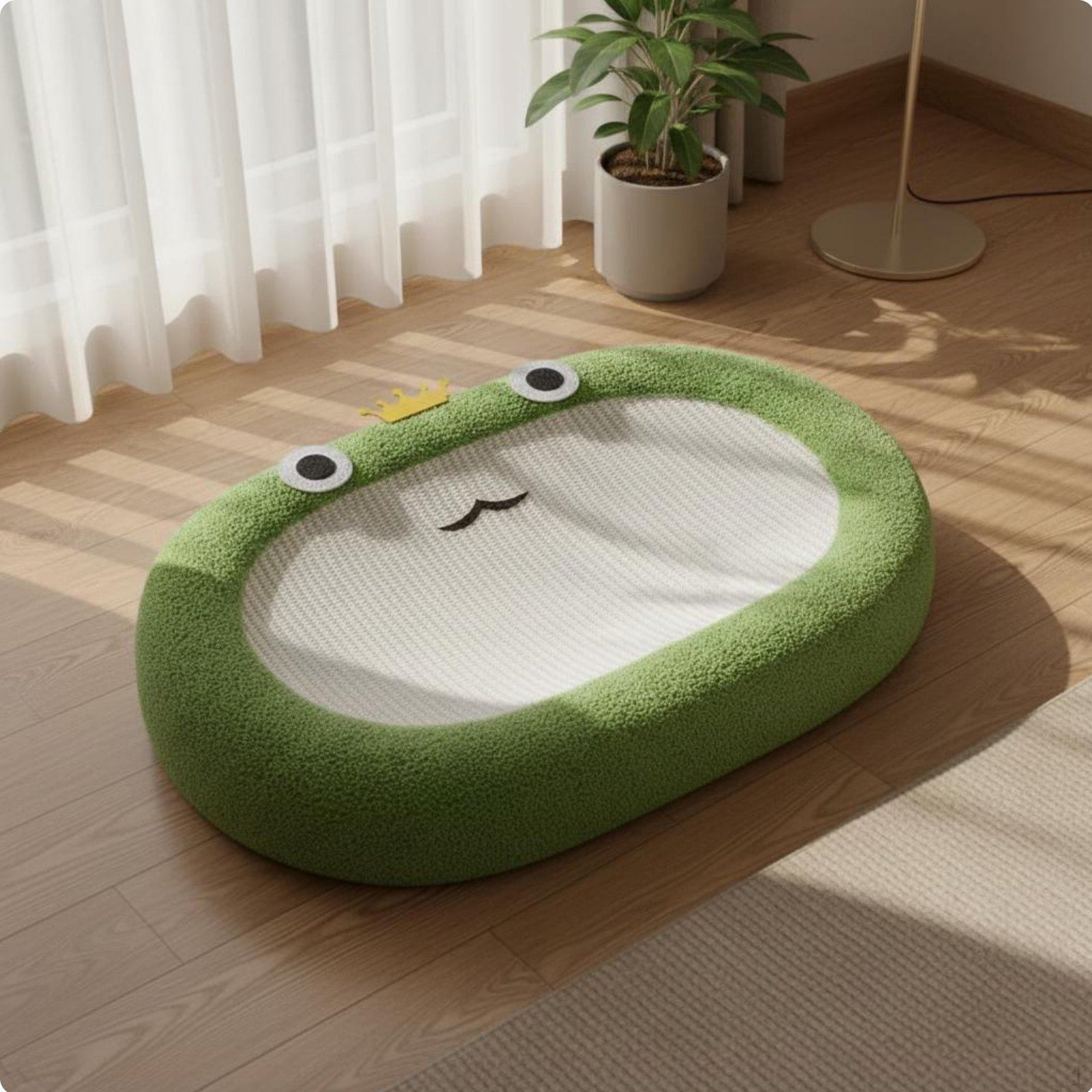 Cat Scratcher Bed Versatile Use Sleeps and Play Soft Frame Scratching Lounge MultiFunctional Frog