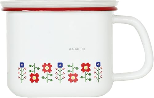 

Fuji Enamel Misa Square Miso Pot, Red