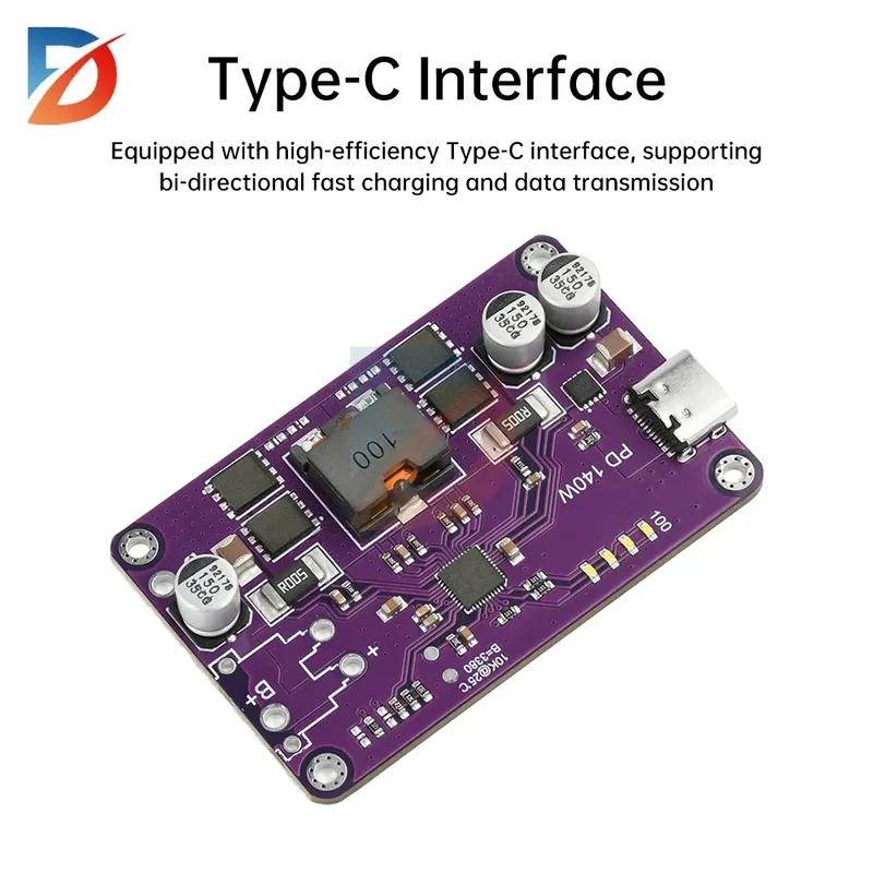 140W Fast Charging Power Module for 3S 4S 5S 6S Lithium Battery PD3.1 Type-C Interface Charging And Discharging Module
