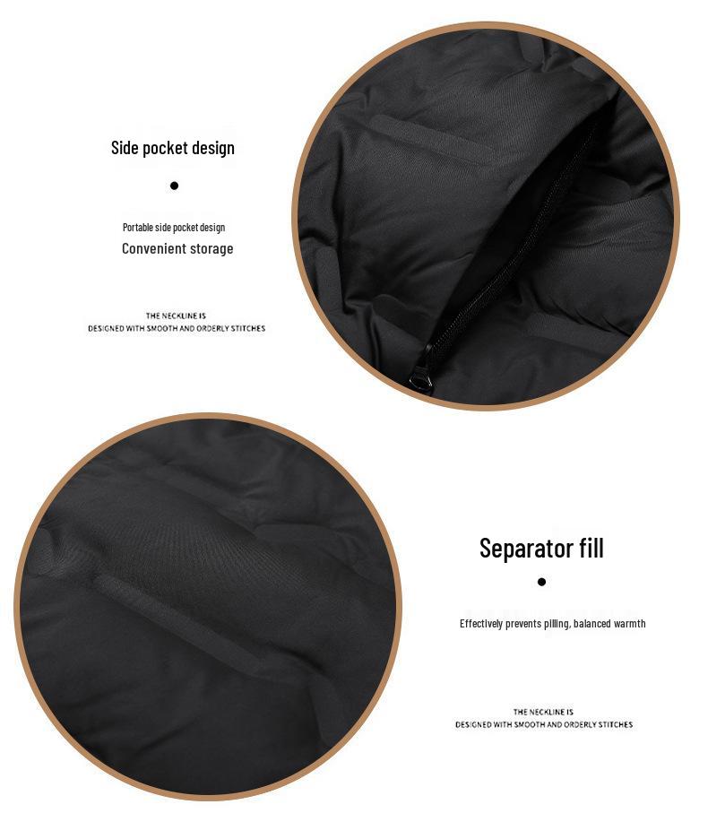 Lightweight Graphene Down Jacket for Men and Women - 80% Duck Down, Stand Collar, Autumn/Winter.