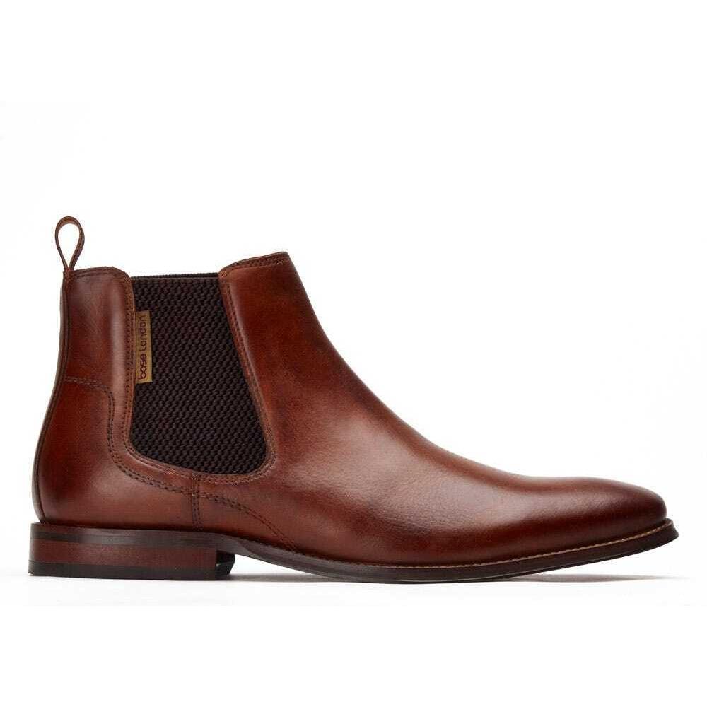 BASE LONDON Mens Sikes Leather Chelsea Boots