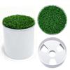Golf Putting Cup and Grass Style Cover Set for Backyard Practice, Round Cup with Removable Cap and 3-Hole Base Design