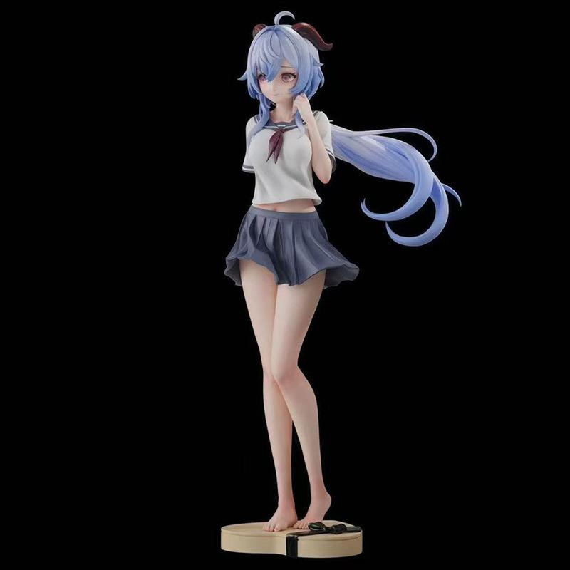 

25cm Jk Uniform Confession Gan Yu Anime Girl Figurine Gk Model Gaming Anime Desktop Case Ornament Trend Toy Holiday Gift
