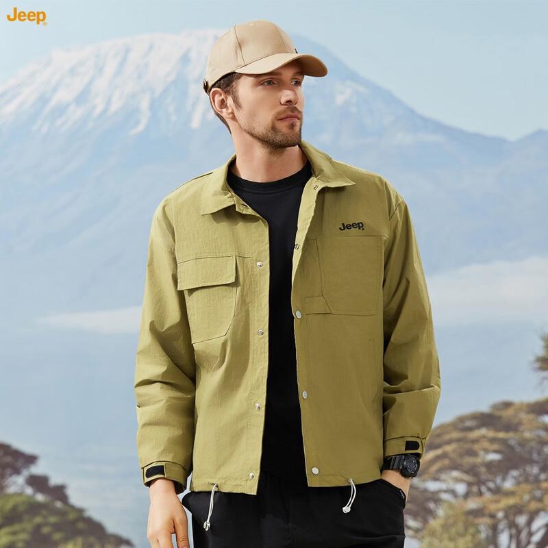 JEEP Men s Lightweight Lapel Work Jacket 2XL
