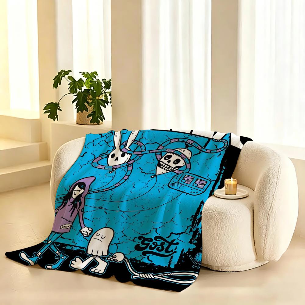 Singer Skrillex Throw Lightweight 240g Flannel Blanket Soft Skin-friendly for Summer Cooling