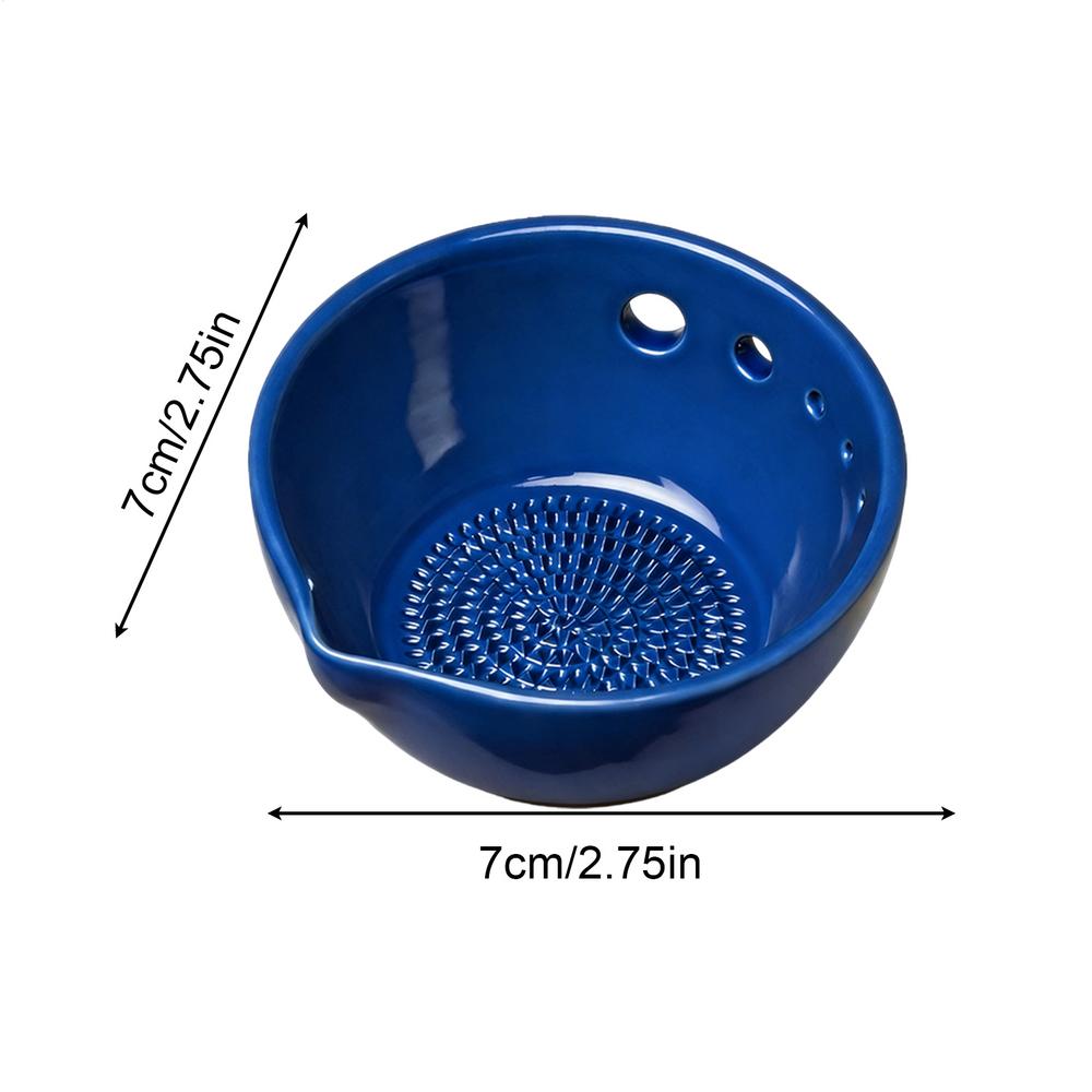 

Garlic Grater Dish 2 in 1 Resin Small Grinder Garlic Plate Grater Vegetable Chopper for Ginger Vegetable Kale Thyme Basil синій