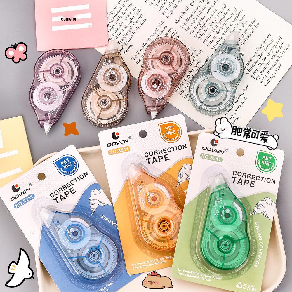 Morandi Color Large Capacity Transparent Correction Tape - Premium Student Stationery Gift