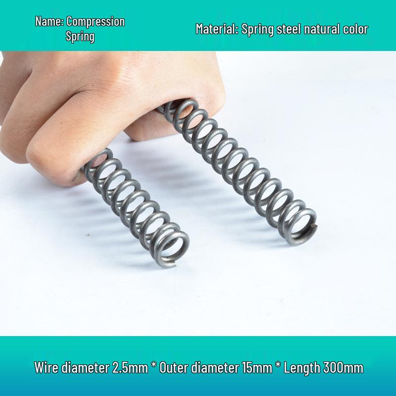 Steel Wire Compression Spring, 1.2-50mm Diameter, Long, Thin & Durable, Yellow, 300 Available