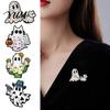 Decorative Scarf Brooch Halloween Cartoon Ghost Enamel Brooch, Spooky Metal Lapel Pin, Backpack Decoration Pin Sweater Cardigan Coat Suit Decor,