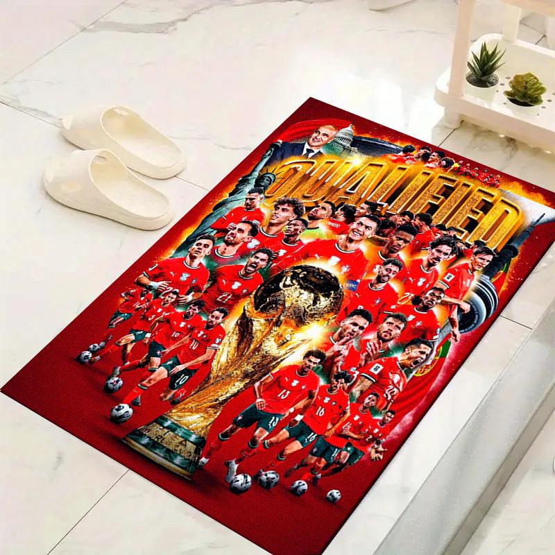 Tappeto Tappeto Nazionale Portogallo per Soggiorno Camera da Letto Casa Decorazione Divano, Tappetino Antiscivolo per Giochi Bambini